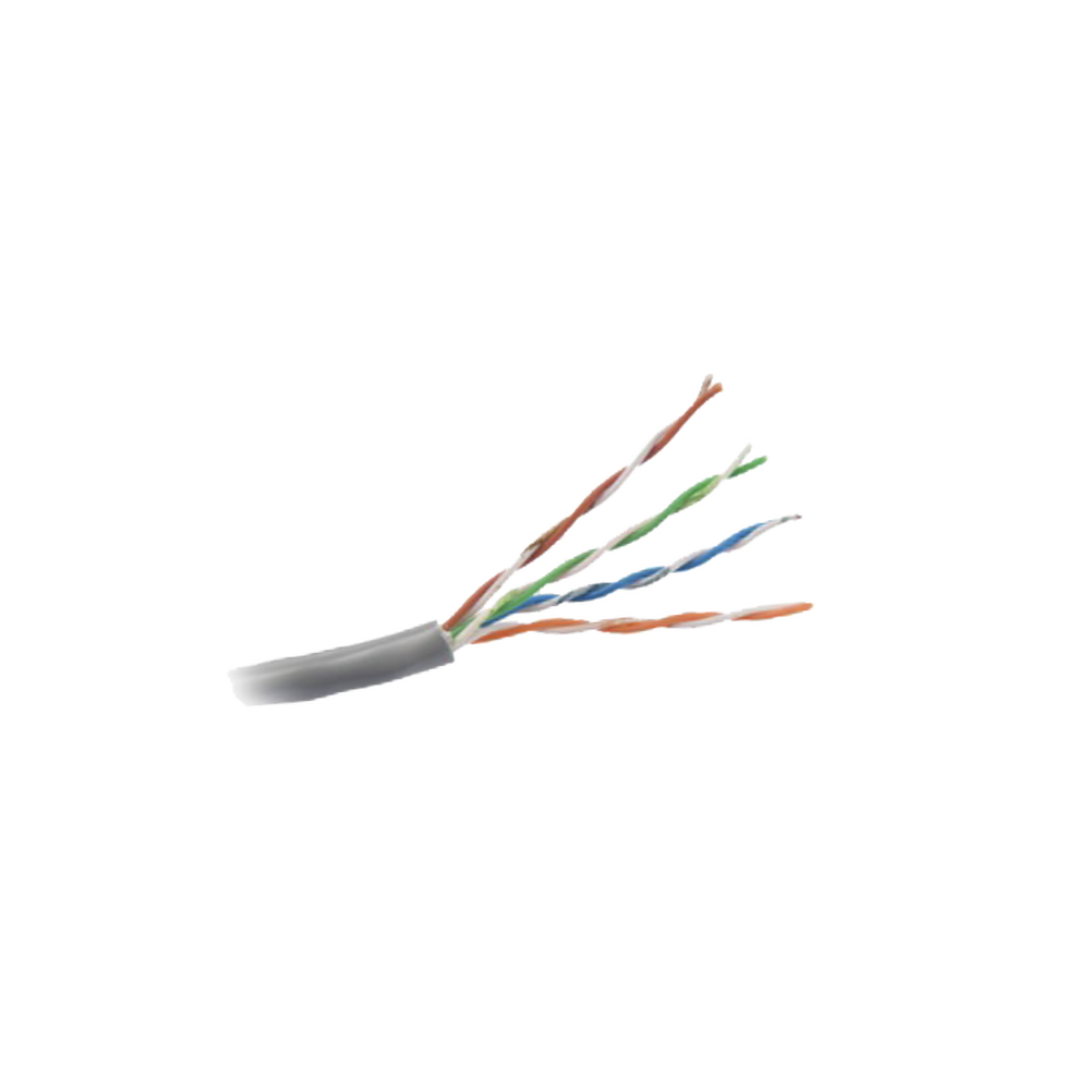 Bobina de Cable de 305 Metros (1000 Pies) UTP Cat5e / Color Gris / UL, CM, Probado a 350 Mhz / Para Aplicaciones de CCTV, Redes de Datos, IP Megapixel, Control RS485