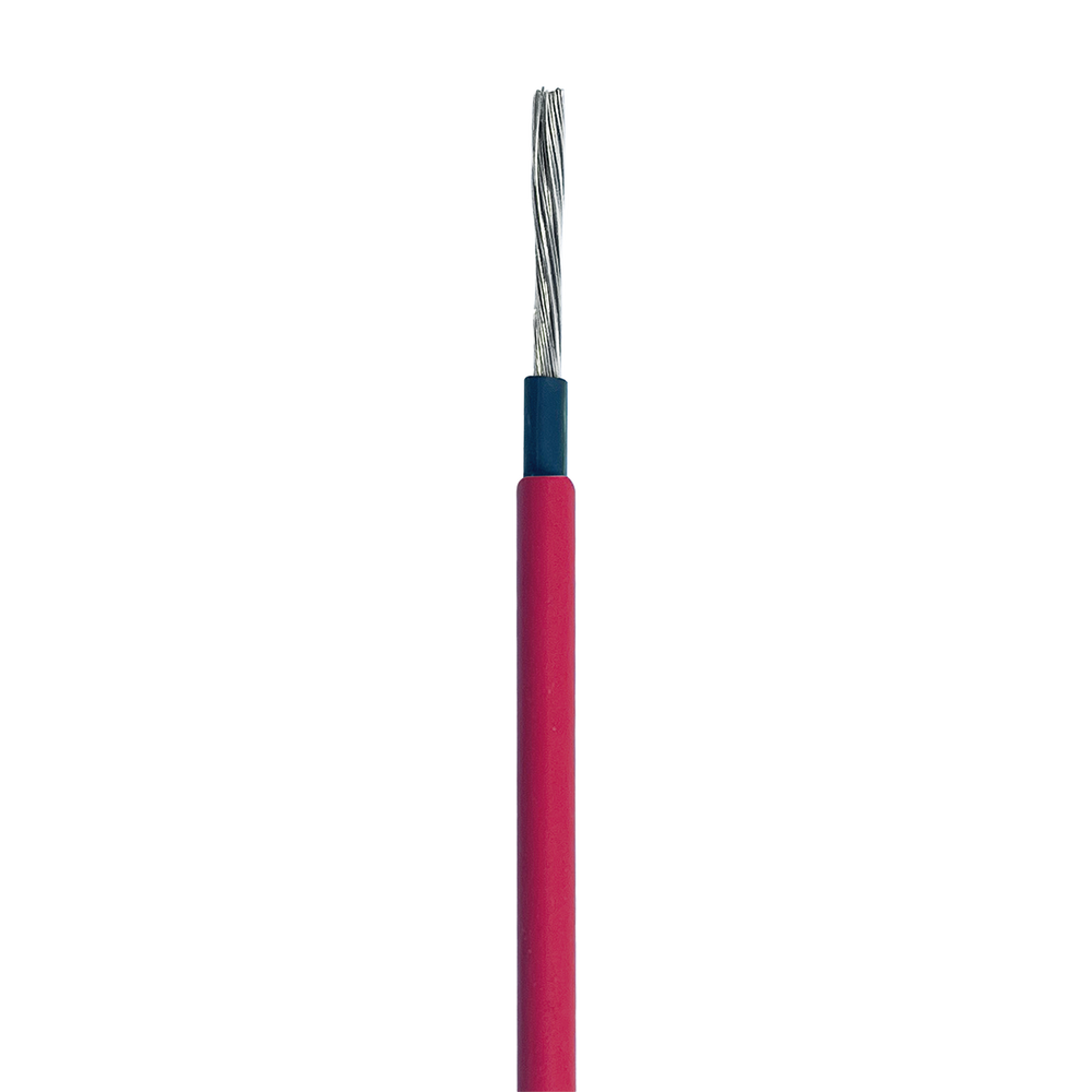 Cable Fotovoltaico Rojo / Cobre Estañado / 6 mm² (10 AWG) / 2000V / Rollo 100m / UL 4703 y TUV