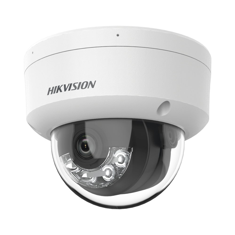[Dual Light] Domo IP 8 Megapixel (4K) / Lente 2.8 mm / 30 mts IR + 30 mts Luz Blanca / Micrófono Integrado / Antivandálico IK08 / ACUSENSE Lite / Exterior IP67 / H.265 / PoE / Micro SD