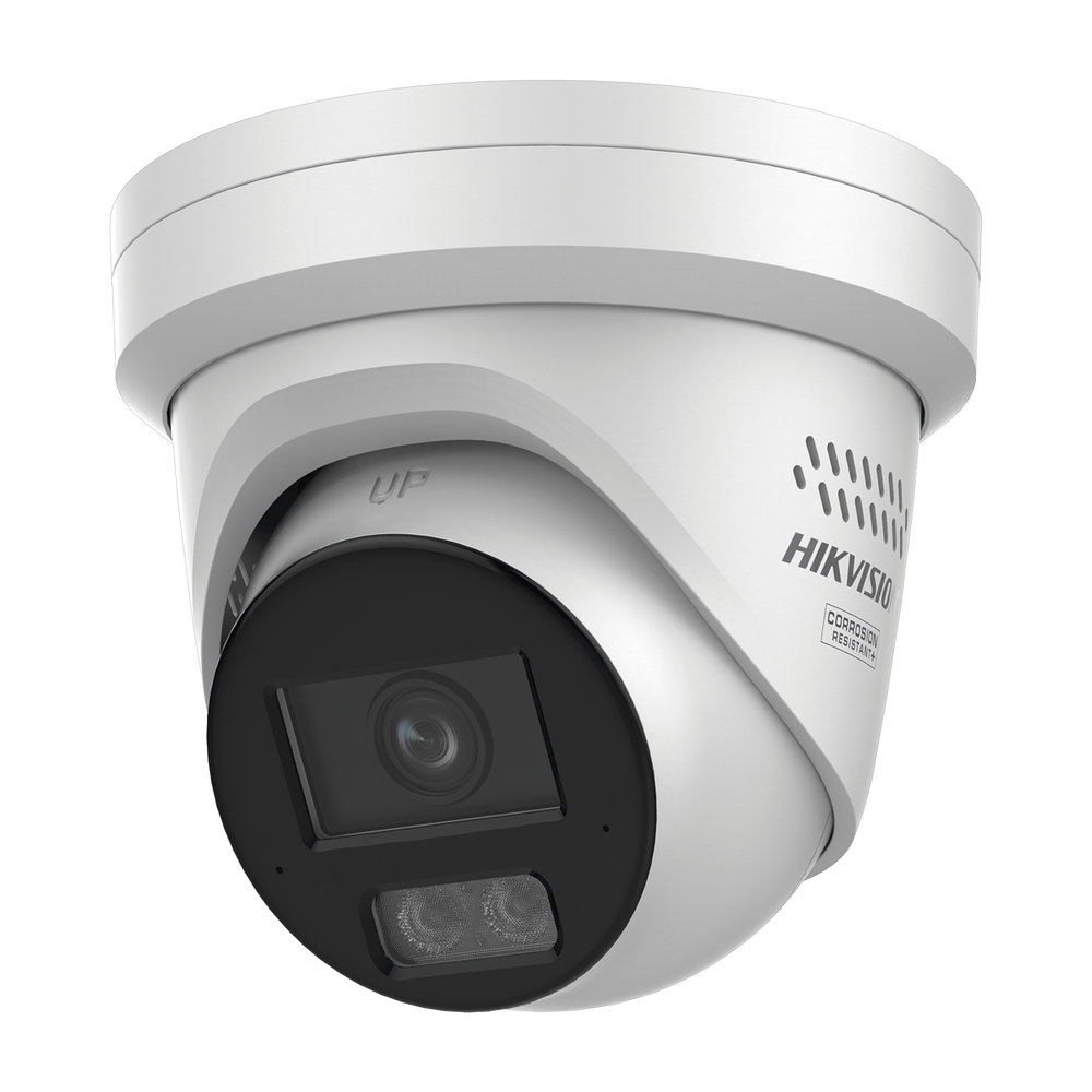 [Dual Light + ColorVu 3.0 + HikAI] Turret IP 8 Megapixel / Lente 2.8 mm / 30 mts IR + Luz Blanca / 2 Microfonos Integrados / Exterior IP67 / Estrobo Azul y Rojo / WDR 130 dB / ACUSENSE 3.0 / Metal / NEMA 4X / ACUSEARCH