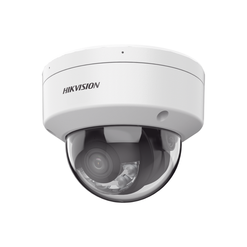 Domo IP 4 Megapixel / Lente 2.8 mm / Dual Light (40 mts IR + 40 mts Luz Blanca) / Darkfighter S / Exterior IP67 / IK10 / Microfono Integrado / WDR 130 dB / 4 Analíticos: AcuSense, Deteccion Facial, Conteo de Personas por Cruce y Zona