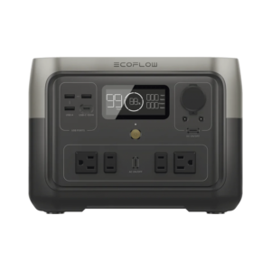 EcoFlow River 2 Max | Estación de Energía Portátil 512Wh Litio LFP / 4 AC 500 W (Max. 1000W) / 1 USB-C 100W / 3 USB -A 12W / Cargador de Coche 8A a 12 o 24V / Conectividad WiFi y Bluetooth (App) / Carga Solar 220W Max.