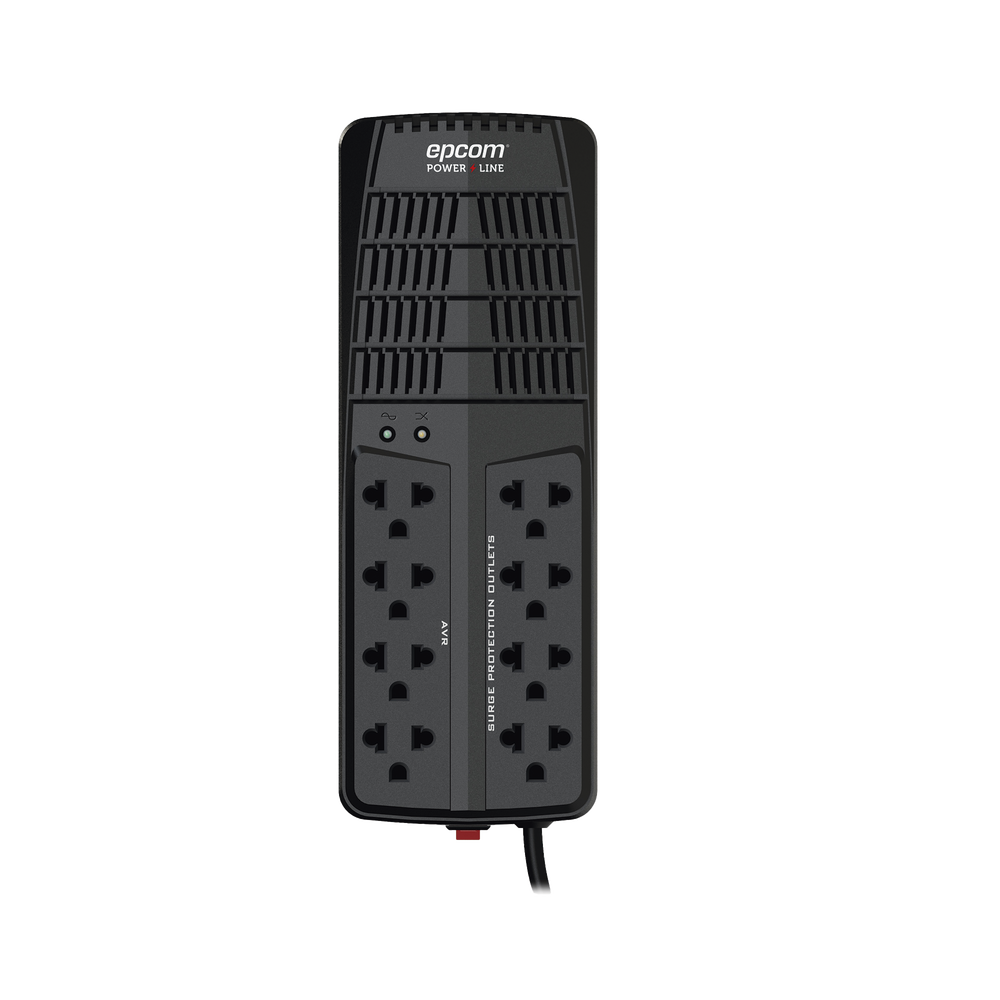 Regulador de Voltaje 1000 VA-500 W / 4 Contactos con AVR / 4 Contactos con Supresor de Picos / Protección RJ11 - Image 3