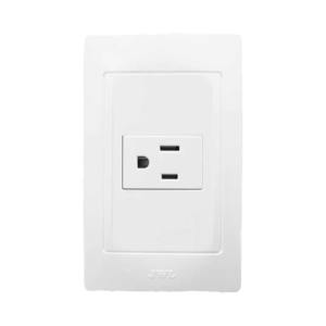 Contacto Sencillo de 127 V~60 HZ 15 A/ Color Blanco.
