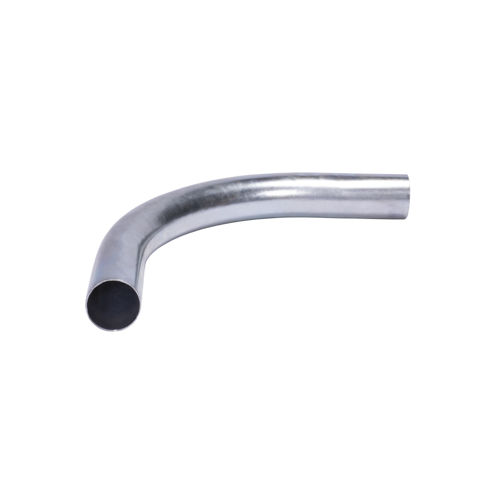 Curva/Codo de 90° de 1 1/4" (32mm) pared delgada galvanizado etiqueta verde