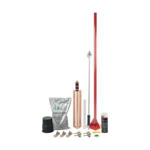 Kit Pararrayo con Accesorios para Protección de Diámetro de 80 m.