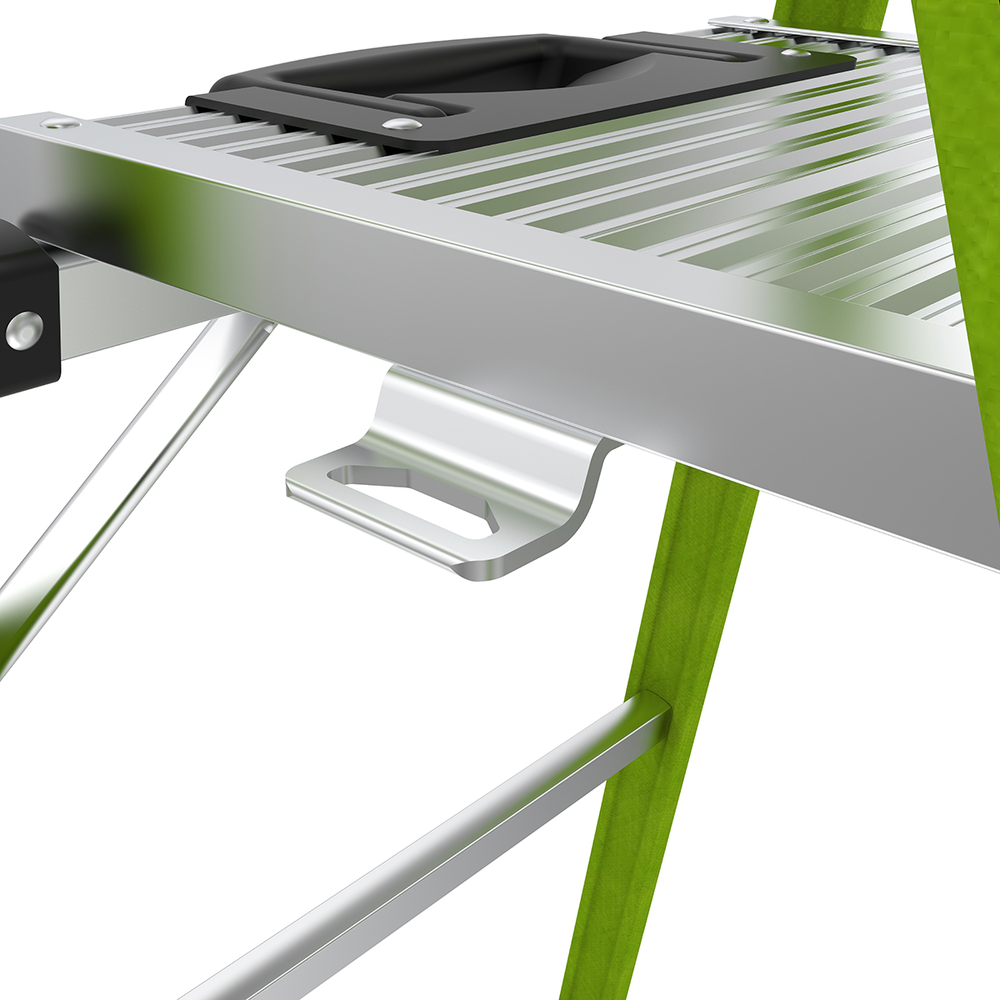 Escalera de Aluminio + Fibra de Vidrio de 1.8m con Soporte para Herramienta. !La Más Liviana del Mundo! (SKU:15406-001) - Image 6