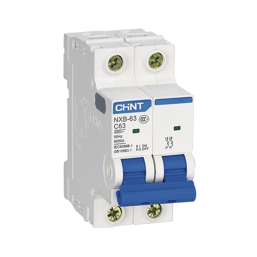 Pastilla para Riel Din, 2 Polos, 16 Amp, Vca:110/415v, 6kA, Catálogo: NXB632PC16, Serie: NXB-63.
