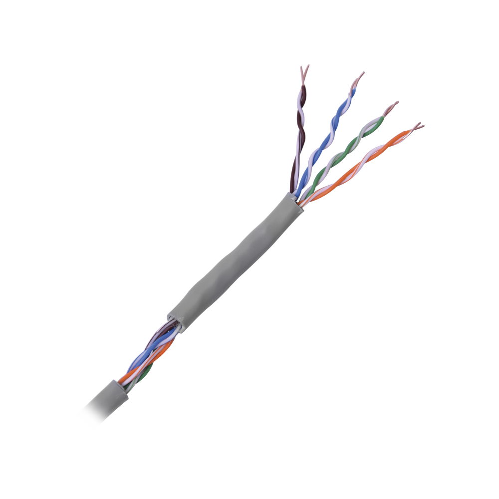 Cable Cat5e de Alto Rendimiento, con Certificaciones ETL, UL, Color Gris, de 100 Metros (328 Pies) para Aplicaciones en CCTV, Redes de Datos. Uso Interior. - Image 2