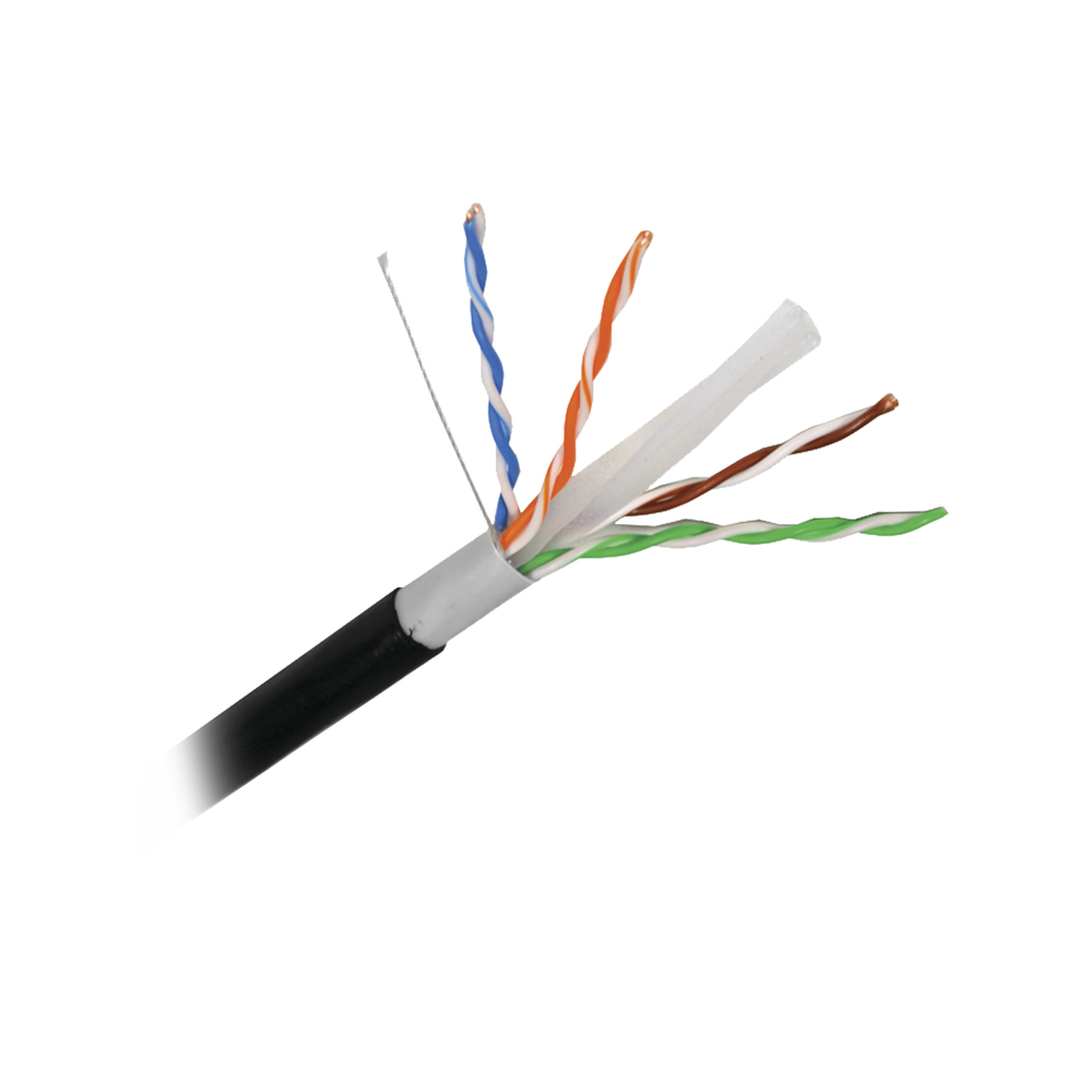 Cable Cat6+ Calibre 23, UTP, Intemperie con Gel Doble Chaqueta, ETL, UL, Color Negro de 305 Metros (1000 Pies), para Climas Extremos - Image 3