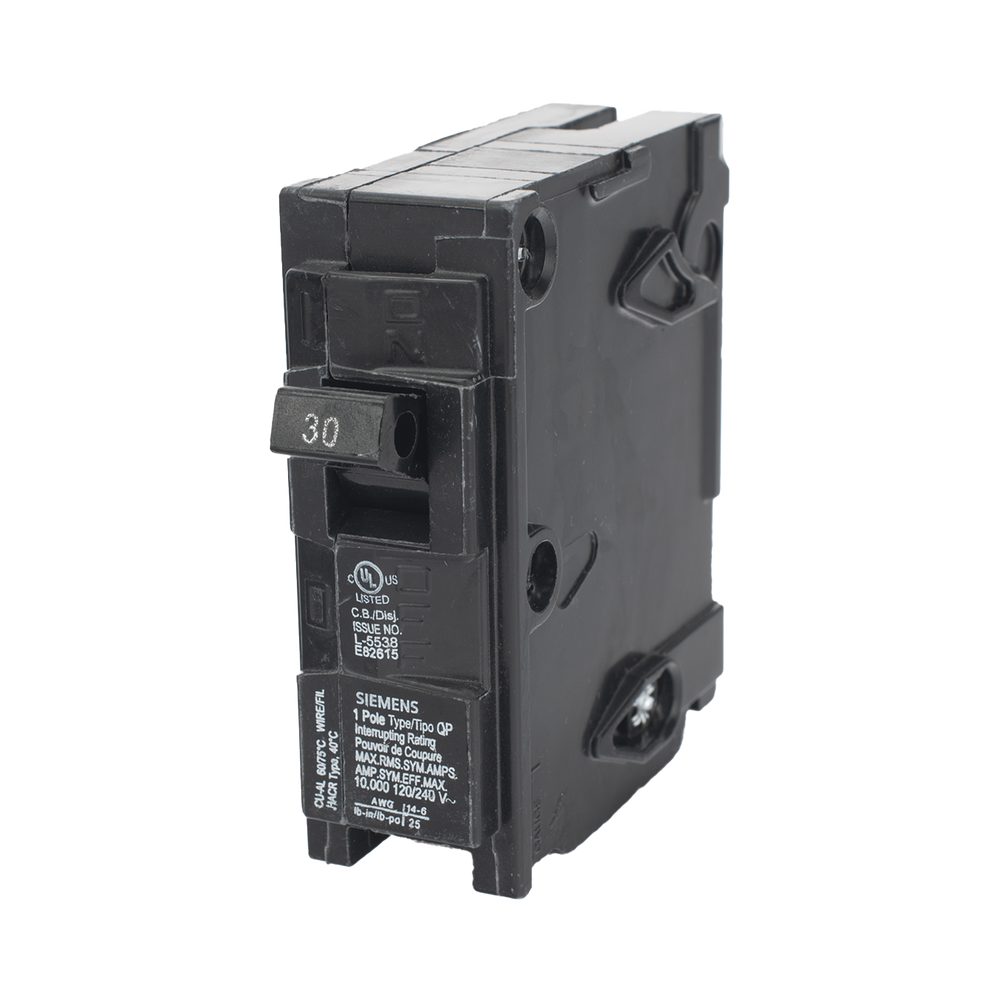 Interruptor automático enchufable tipo QP 1 polos, 30 amp