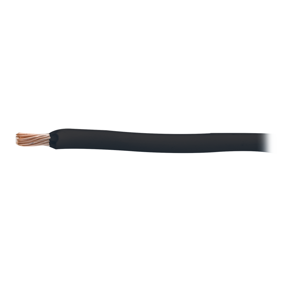 Cable Eléctrico / 8 AWG / 100 metros / Color negro / Conductor de cobre suave / Aislamiento de PVC / Auto extinguible