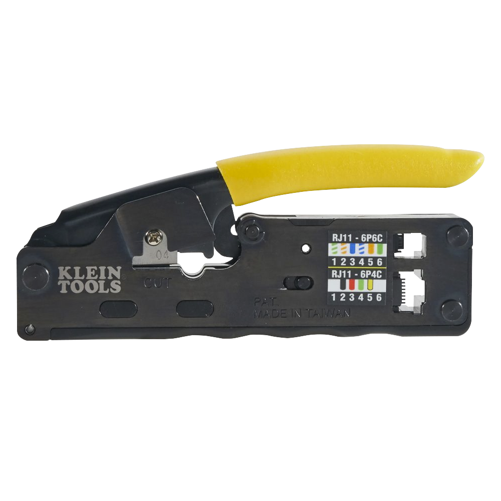 Ponchadora/Pelacables/Cortacables Compacta con Matraca para Conectores  RJ45 y RJ11/RJ12.