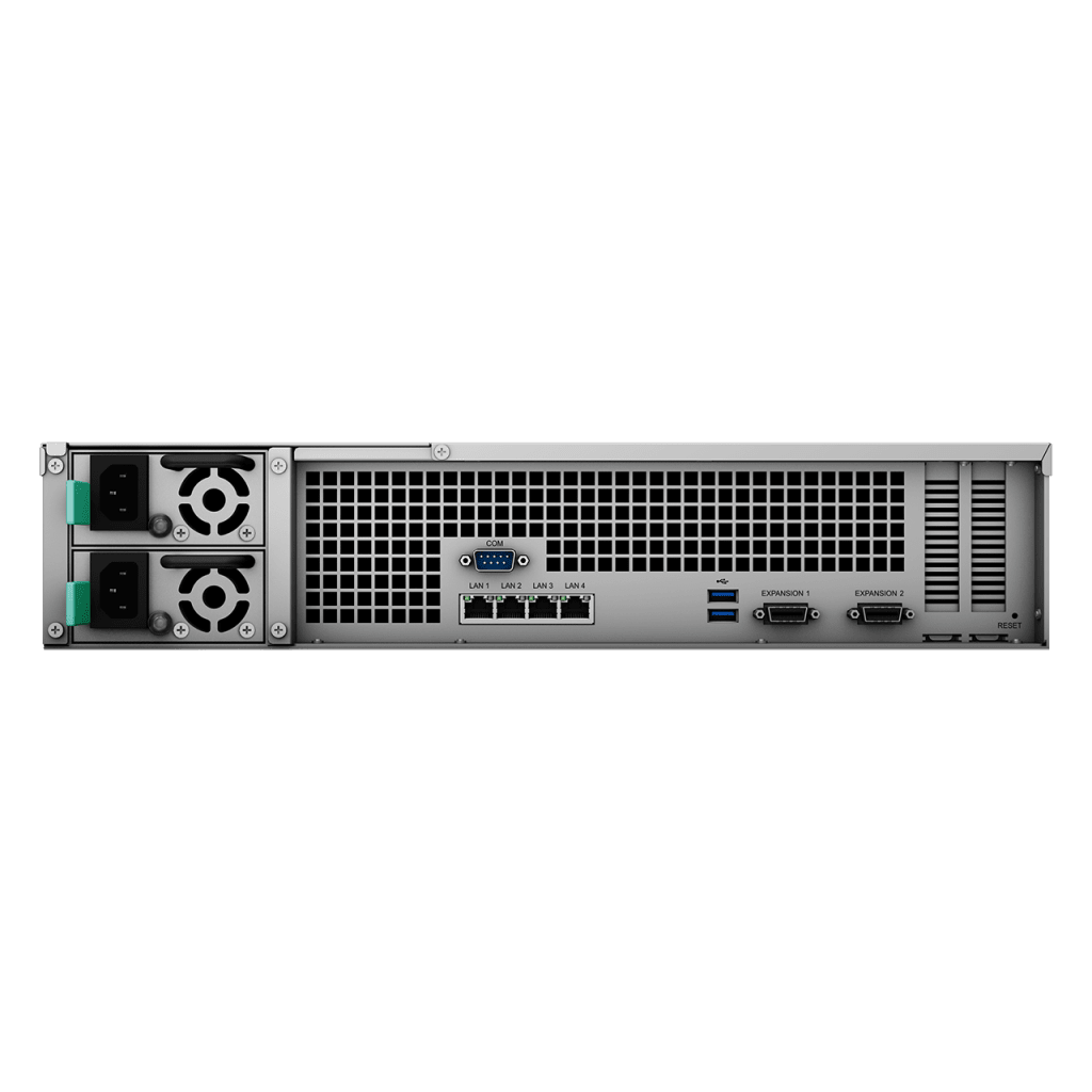Servidor de Almacenamiento Synology RackStation RS3621RPxs | 12 Bahías | Procesador Intel Xeon D-1531 de 6 Núcleos | 8 GB DDR4 ECC | Expandible a 36 Bahías | Energía Redundante | Compatible con Virtualización y RAID. - Image 7