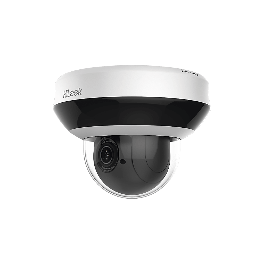 Mini Domo PTZ IP 4 Megapixel / 4X Zoom / H.265+ / 20 mts IR EXIR / WDR 120dB / PoE / IK10 / Exterior IP66 / Ultra Baja Iluminación / Micrófono Integrado / PoE