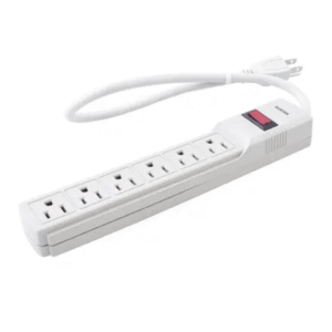 Multicontacto con Supresor de Picos 450 Joules, Voltaje de Entrada: 127 Vca NEMA 5-15P, Con 6 Salidas NEMA 5-15R.
