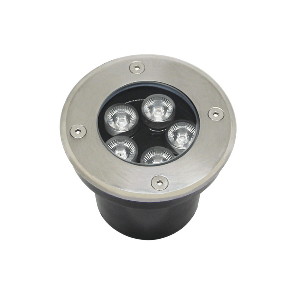 Luminario Empotrar en Piso / Uso en Exterior IP66 / Multivoltaje 110-240V~ 60Hz / Temperatura de Color 6500K / Ángulo de Luz 36° / Aleación de Aluminio y Vidrio Templado / No Dimeable