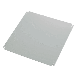 Panel de Montaje Concept de 20x20 pulgadas (508x508 mm) / Platina / Acero dulce 12ga / Blanco polvo recubierto / 2.66 mm espesor / Para gabinetes industriales
