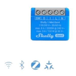 Mini Interruptor inteligente con Wi-Fi 2.4 / contacto seco /1 canal 8A, 110 - 240V / compatible con asistentes de voz