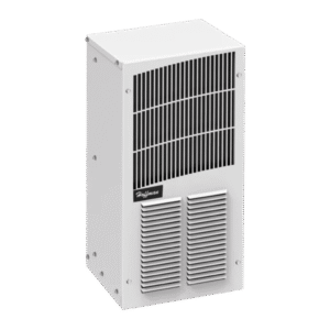Aire Acondicionado Compacto Para Exterior, Uso en Gabinetes de Telecomunicaciones de Grado Industrial, Frío T20, 2000 BTU, 115 Vca, de Acero, Color Negro