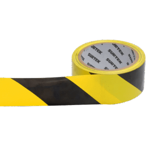 Cinta de Señalización / Adhesivo Acrílico / Espesor 0.105 mm / Colores Amarillo-Negro / Ancho 48 mm / Largo 18 m / Alta Visibilidad