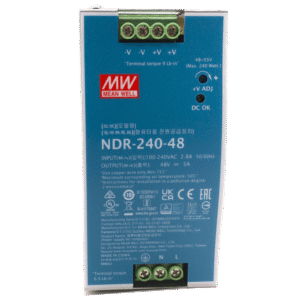 Fuente de Poder Industrial / 240 Watts / Salida 48 VCD / 5 Amp / Montaje Riel Din